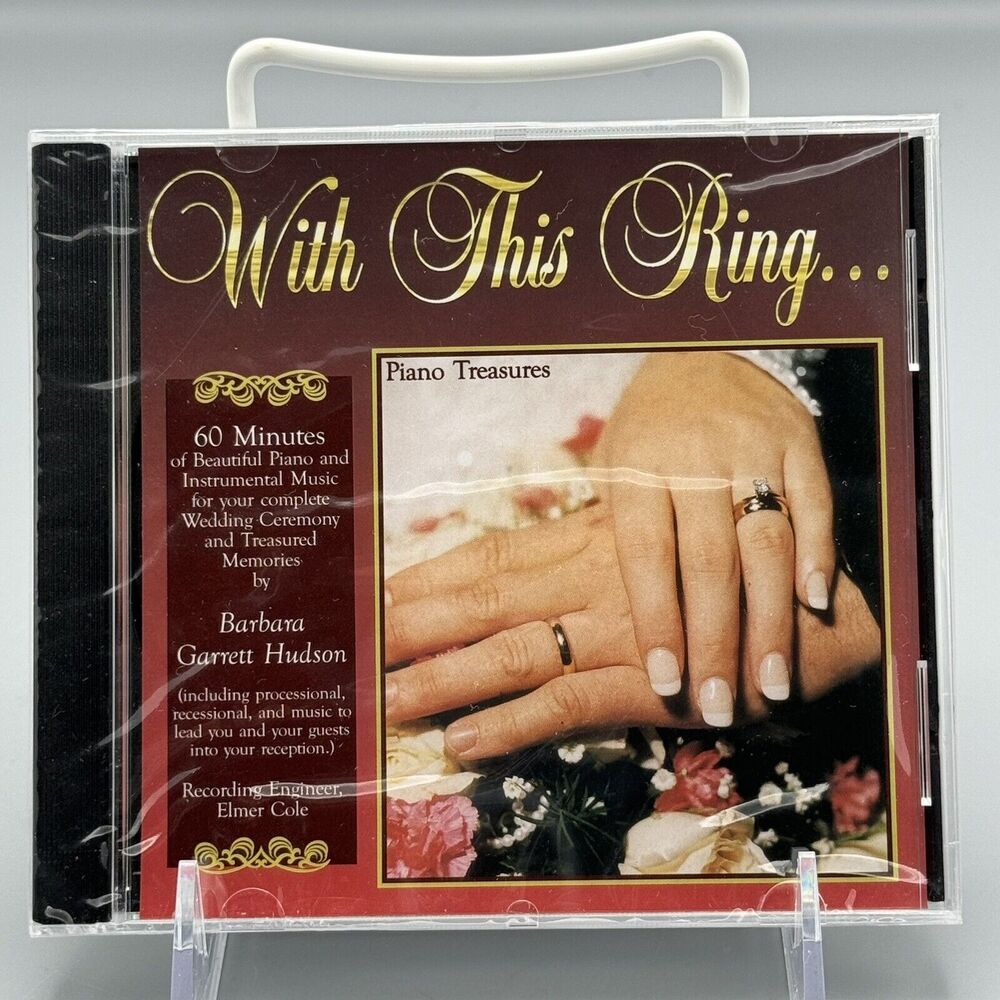 Barbara Garrett Hudson With This Ring Piano Treasures CD New Wedding Music